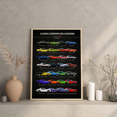 Challenger Art Poster - A Collection Of All Iconic Challengers