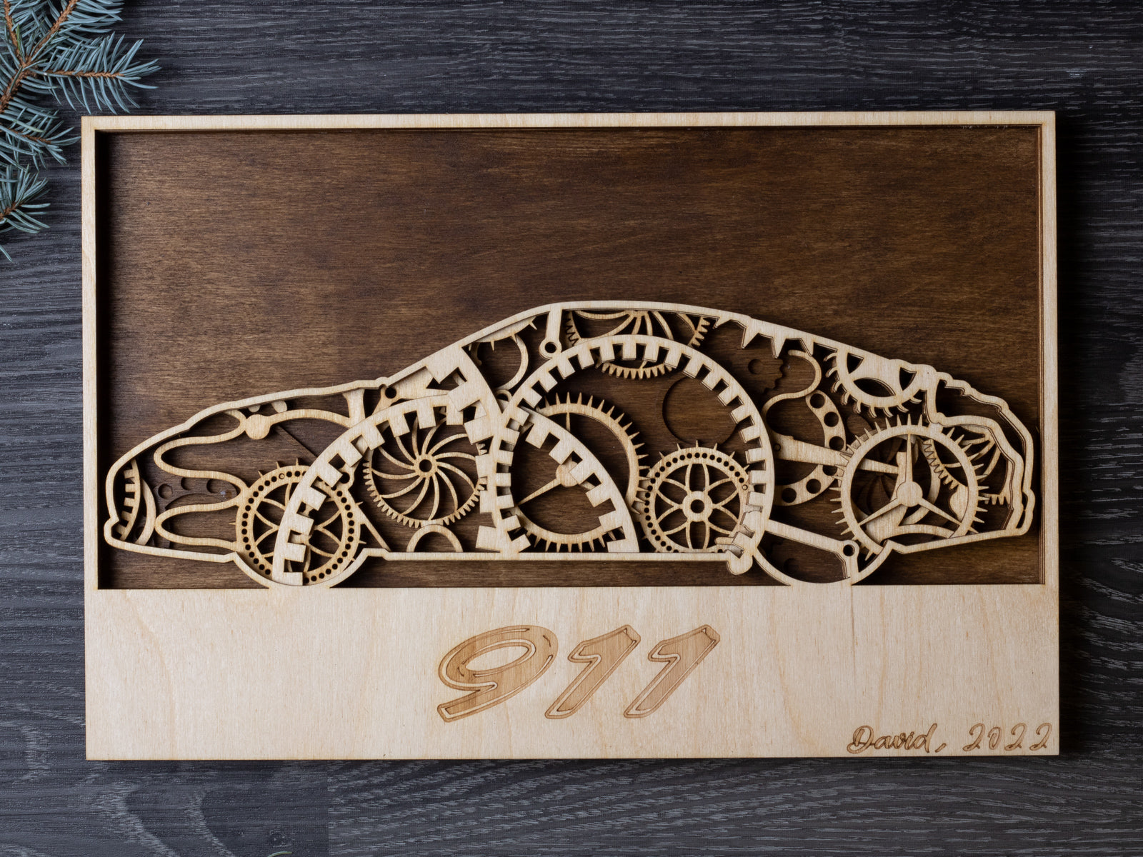 911 Steampunk Multi-layer Wood Art