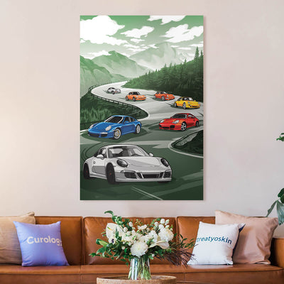 Racing 911 Canvas Wall Art