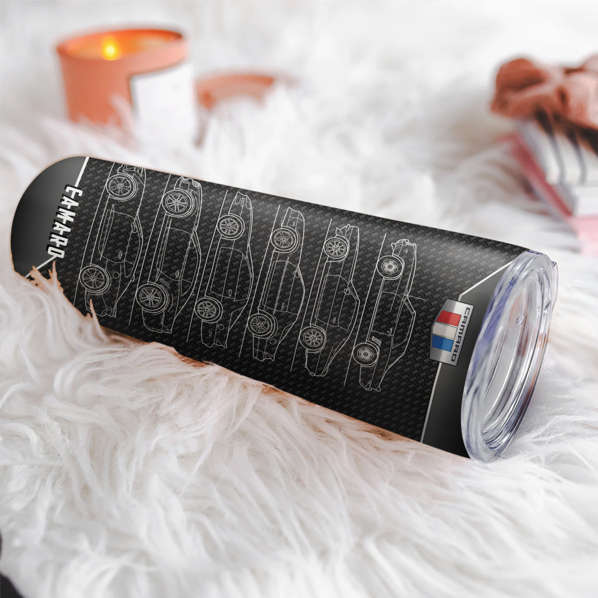 Camaro Silhouette Collection Skinny Tumbler - Stainless Steel Vacuum Insulated Tumbler