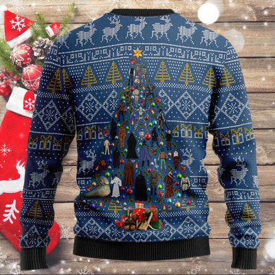 SW Characters Christmas Tree Wool Ugly Sweater