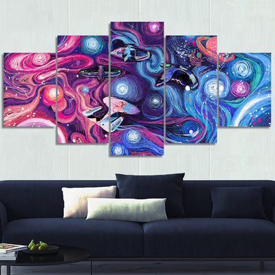S.T. Universe Starry Night Canvas Wall Art