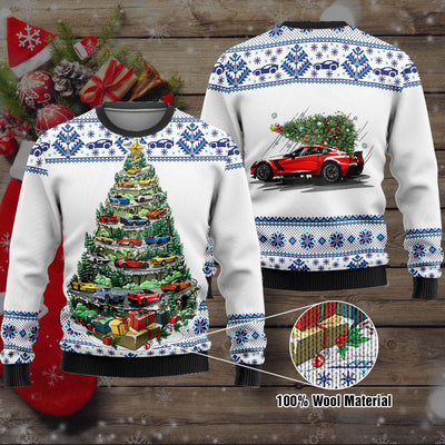 CV Mountain Christmas Tree Wool Ugly Sweater