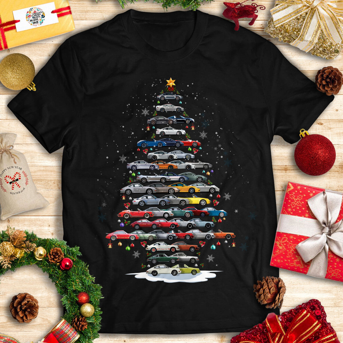 911 Christmas T-Shirt - Christmas Tree From All 911s