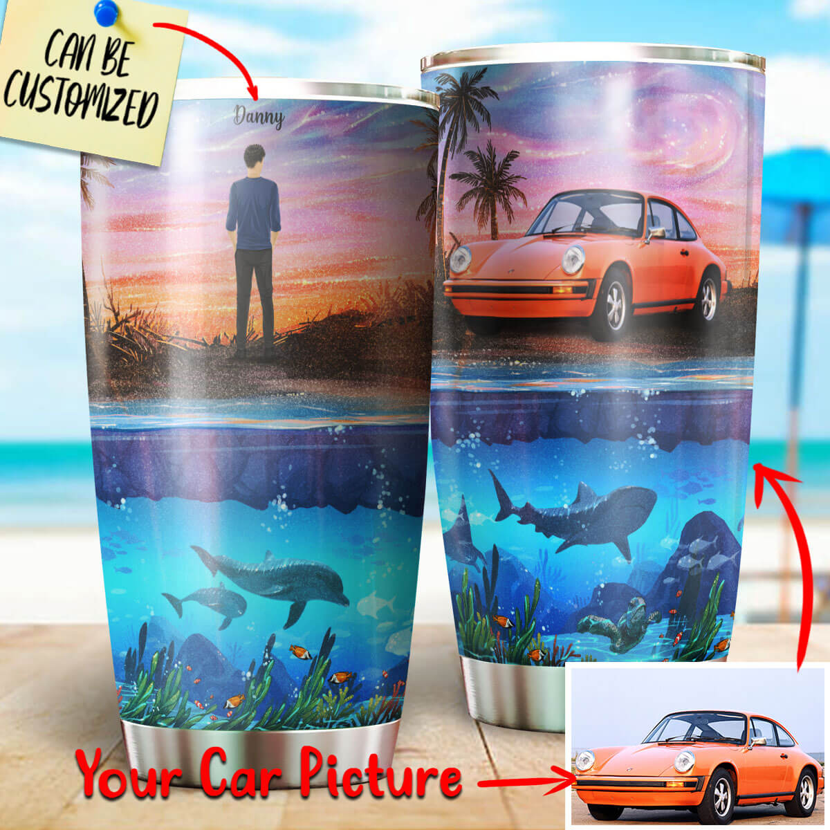 Personalized Car Tumbler - Stainless Steel Tumbler For Car Enthusiasts -  TrendySweety