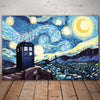 Tardis Starry Night Framed Canvas Wall Art (new version)