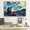 Tardis Starry Night Framed Canvas Wall Art (new version)