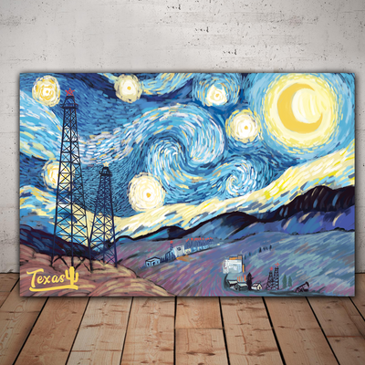 Texas Starry Night Canvas Prints (version B)