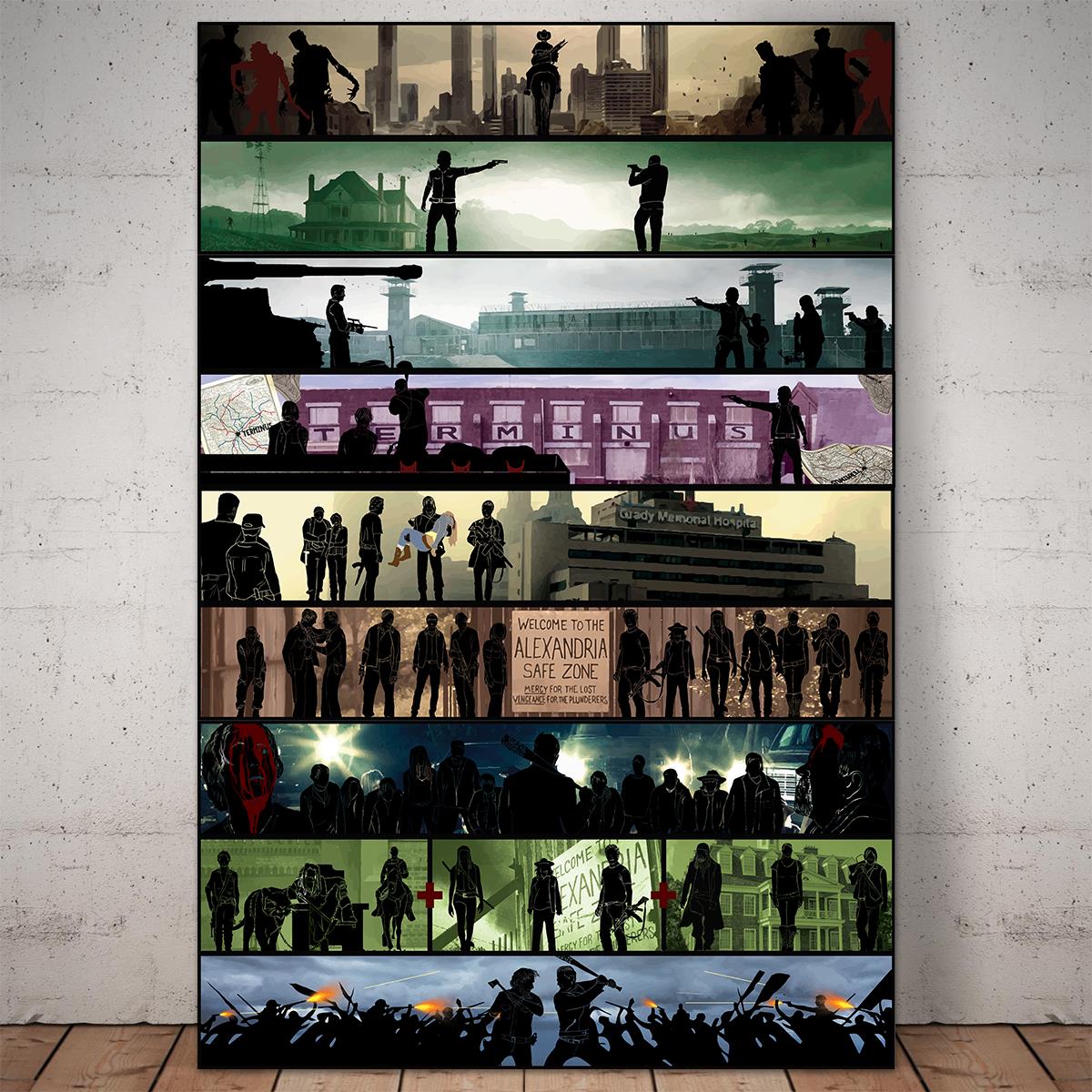Walking Dead Collection Framed Canvas Prints (New version)
