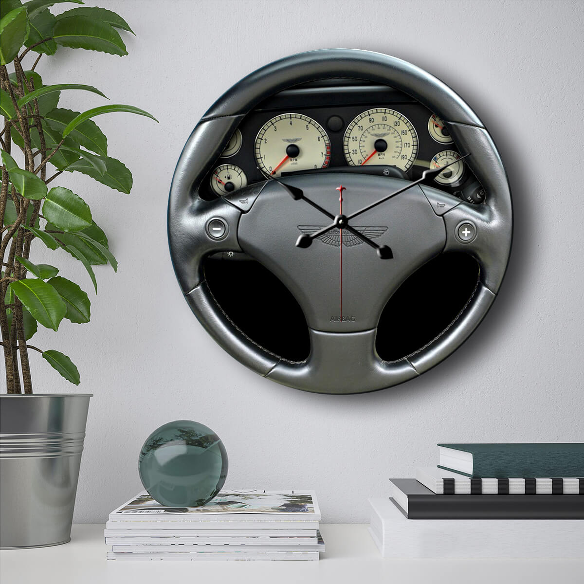 Aston Martin Steering Wheel Wall Clock