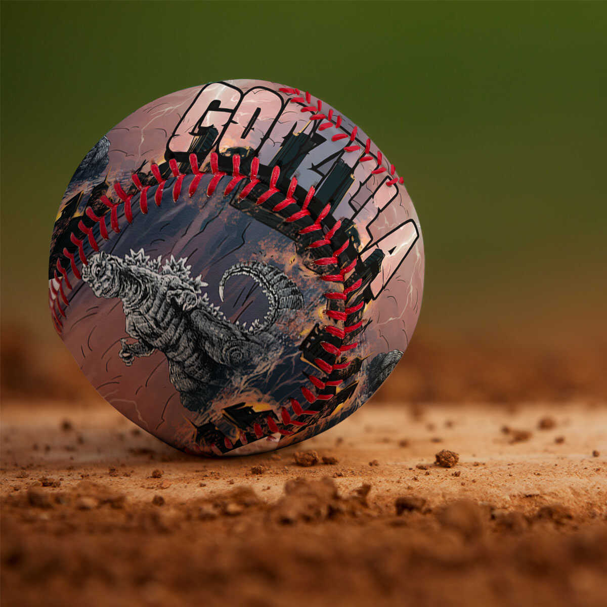 Special Handcrafted Godzilla Baseball