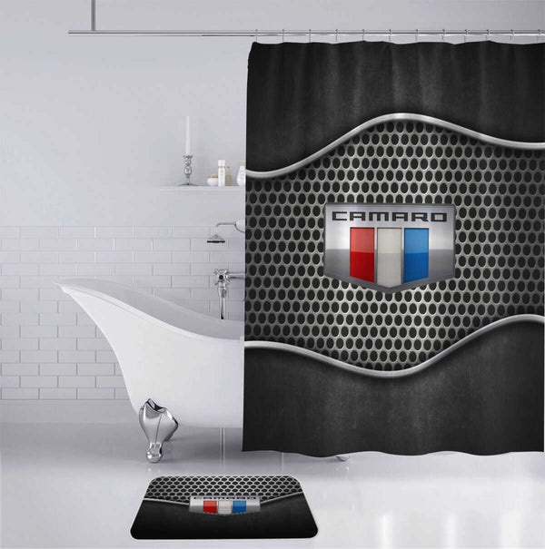 Camaro Bathroom Mat Set and Shower Curtain - TrendySweety