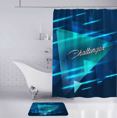Challenger Bathroom Mat Set and Shower Curtain