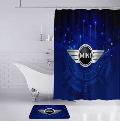 Mini Bathroom Mat Set and Shower Curtain