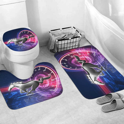 Stang Bathroom Mat Set and Shower Curtain