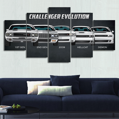 Separate Frame for Dodge Challenger Canvas Wall Art