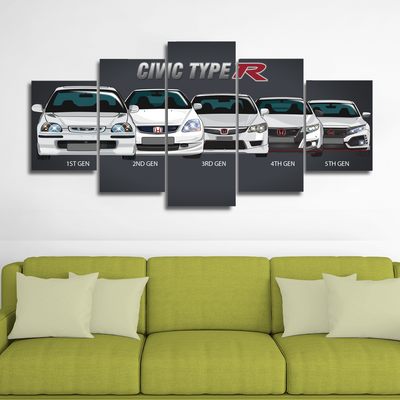 Civic Type R Canvas Wall Art
