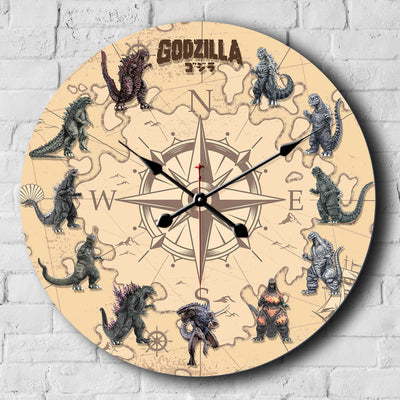 Godzilla History Collection Art Wall Clock
