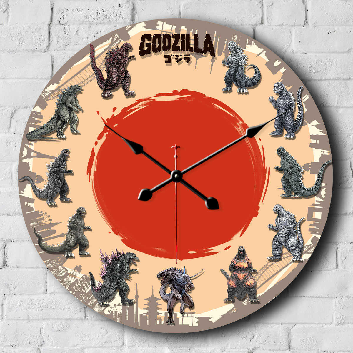 Godzilla History Collection Art Wall Clock - TrendySweety