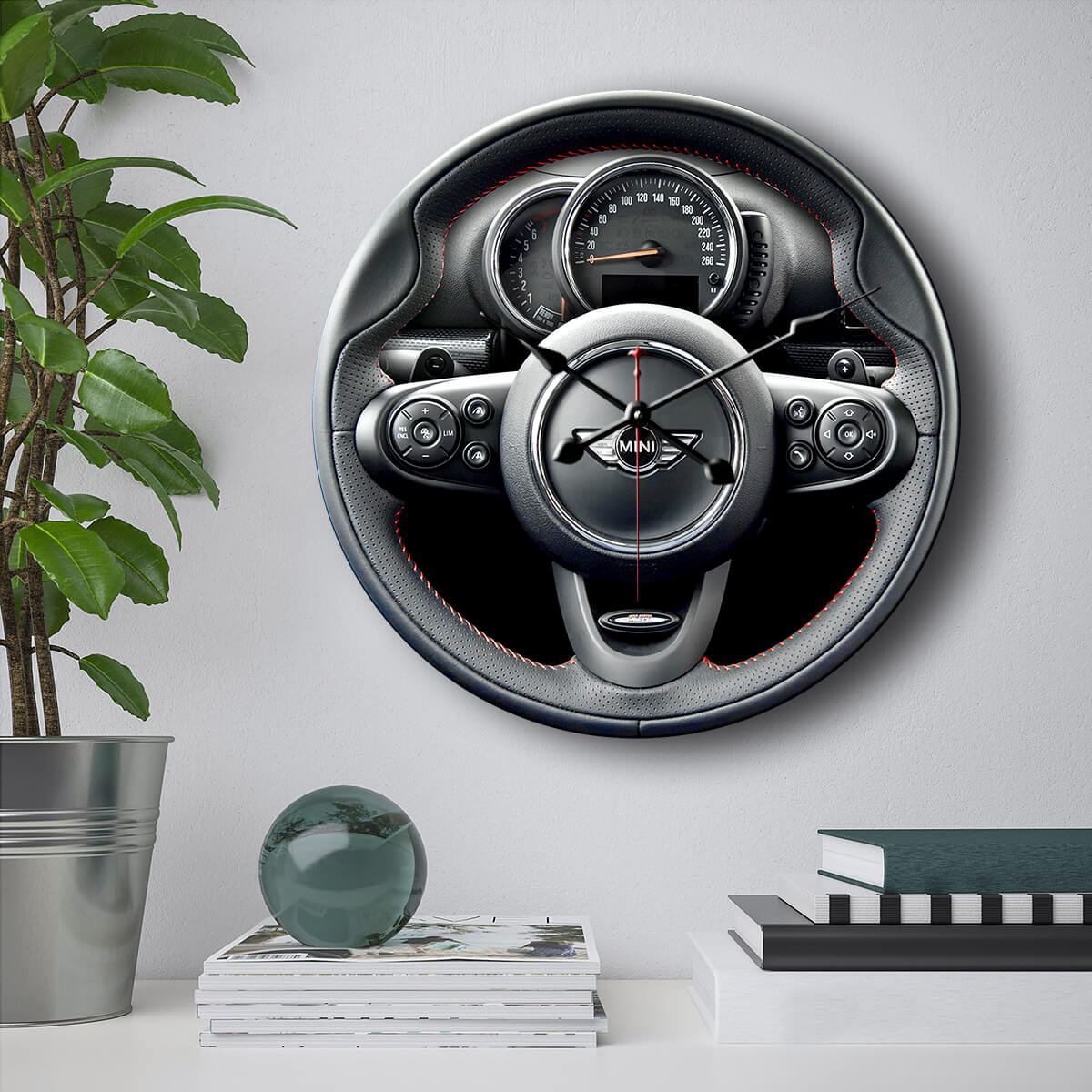 Mini Steering Wheel Wall Clock