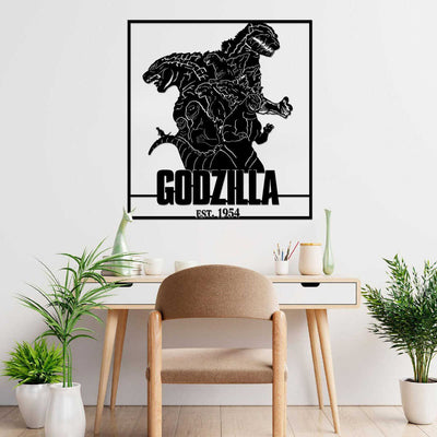 Godzilla Decorative Wall Art Cut Metal Sign