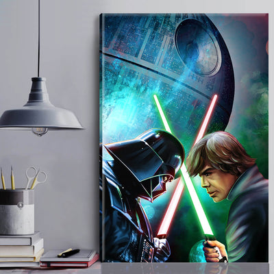 Vader vs Luke Canvas Wall Art