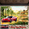 Personalized Car In The Woods Art Area Doormat