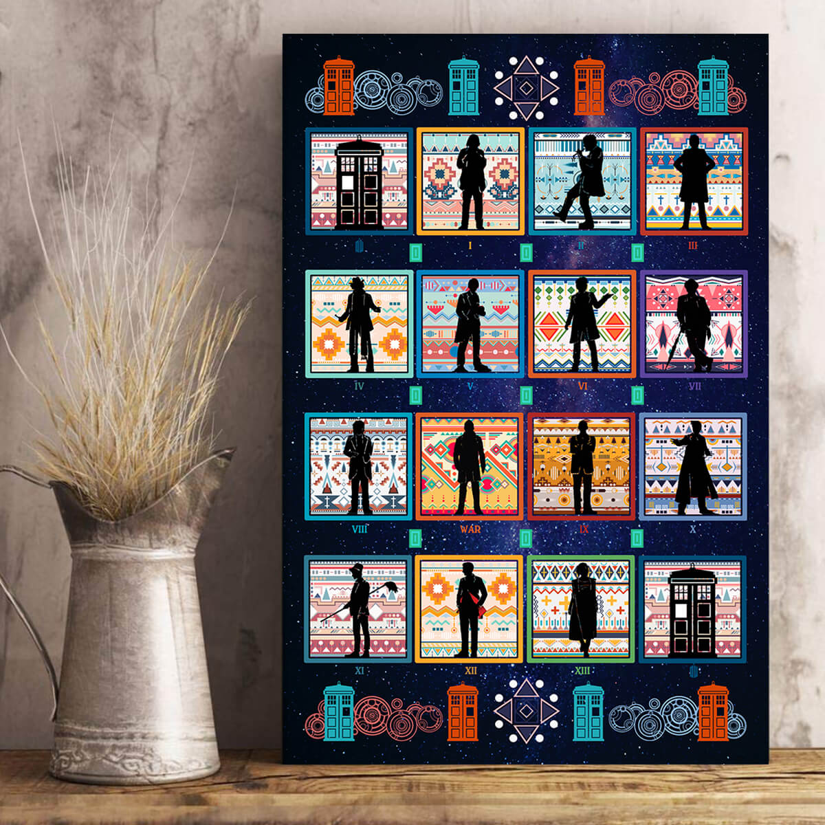 Doctor Who - 14 Doctors Canvas Wall Art