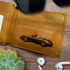 911 Hand-made Engraved Leather Bifold Wallet