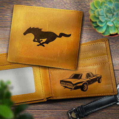 Stang Hand-made Engraved Leather Bifold Wallet