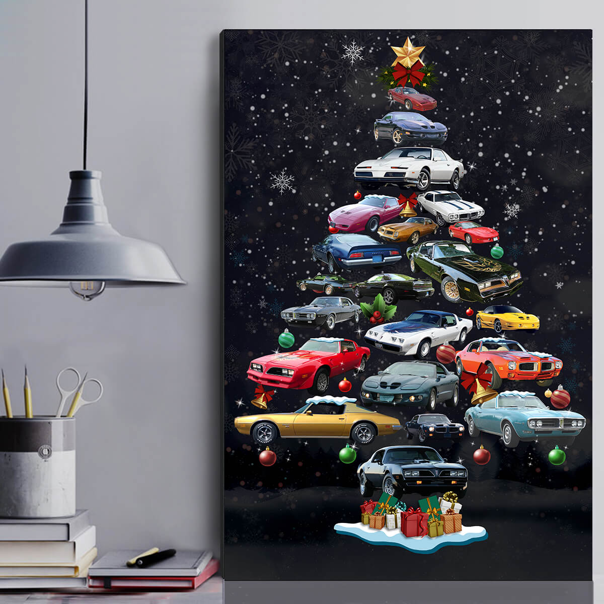 Firebird Christmas Tree Canvas Wall Art