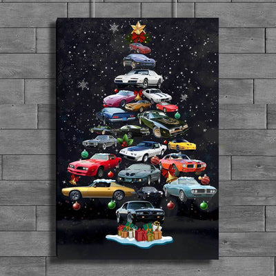 Firebird Christmas Tree Canvas Wall Art