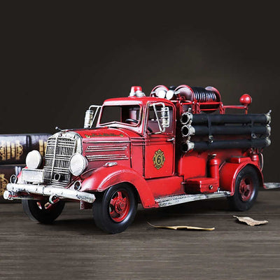 Vintage Metal Craft Fire Truck