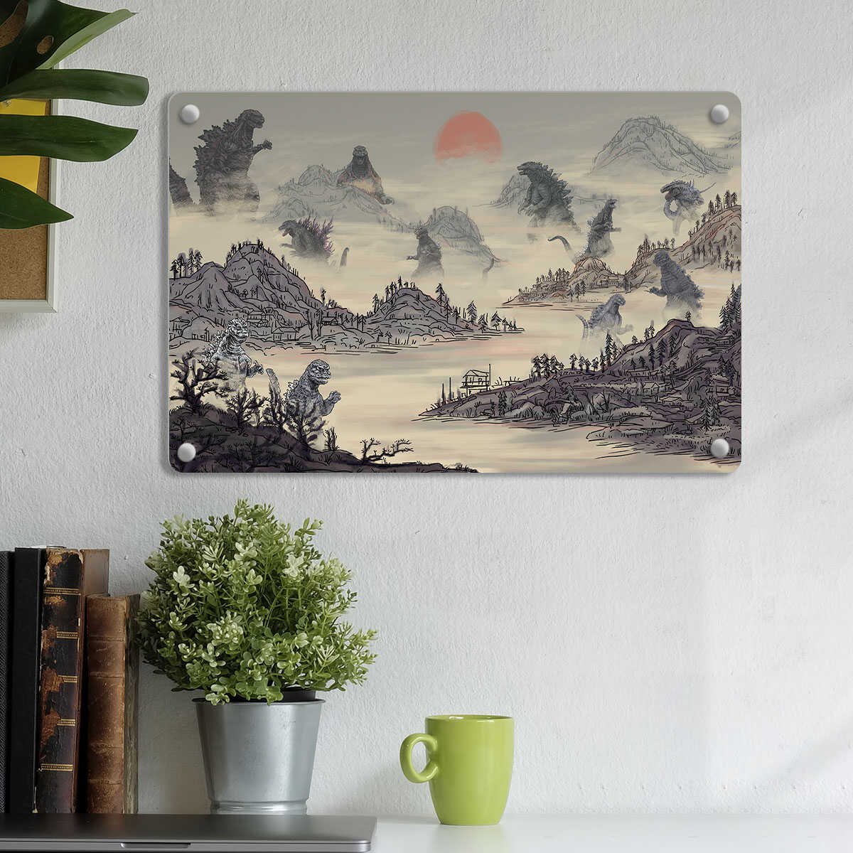 Godzilla Kingdom Metal Art Print