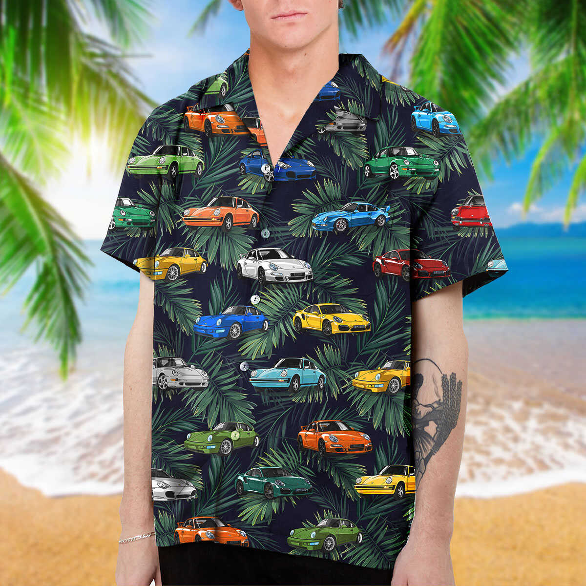 911 Collection Art Hawaiian Shirt and Beach Short