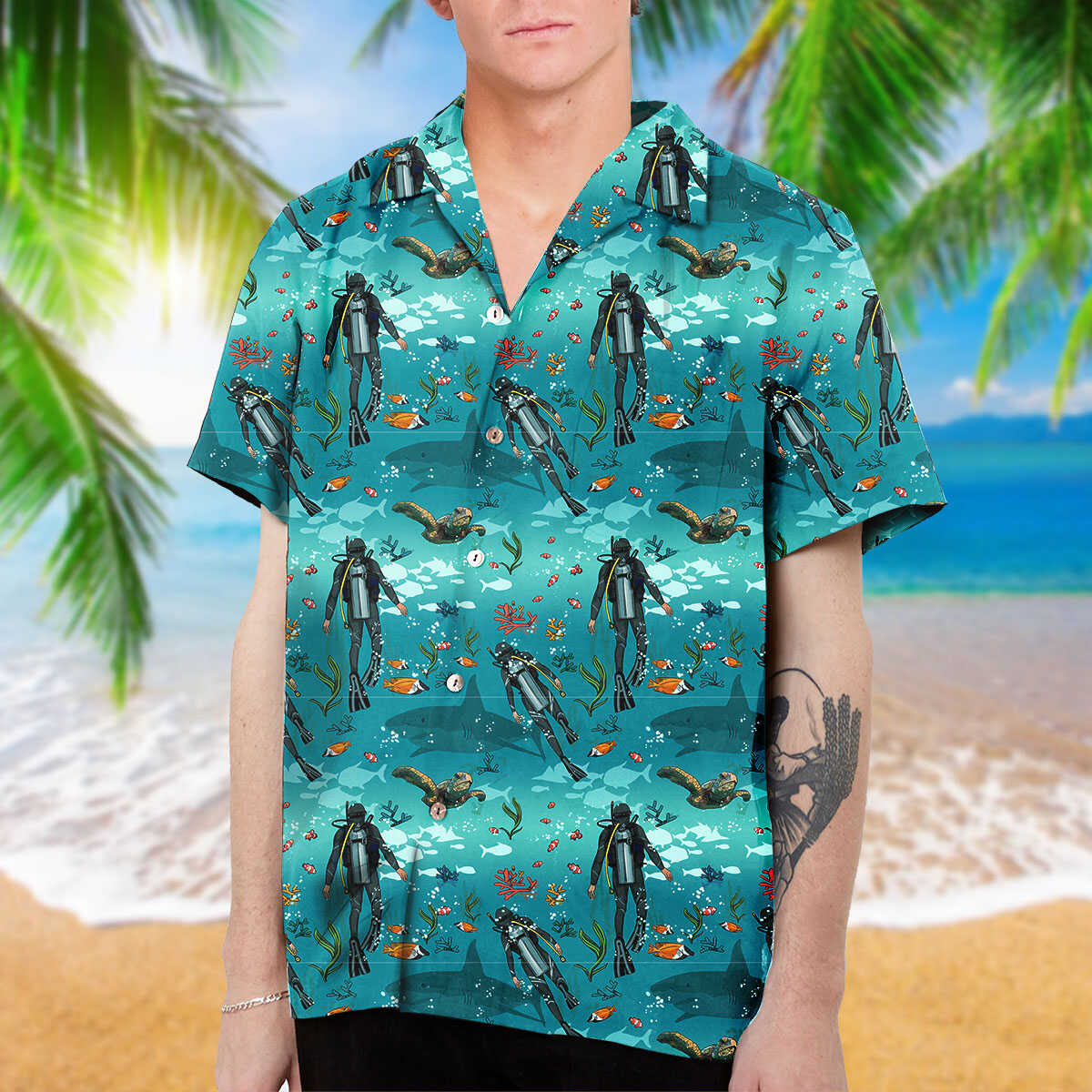 Scuba Diving Hawaiian Shirt and Beach Short