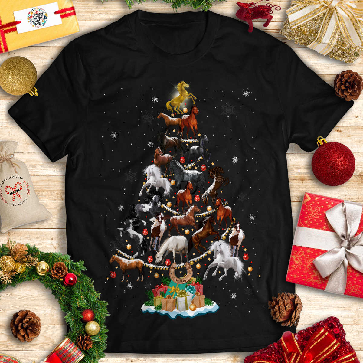 Horse Christmas T-shirt