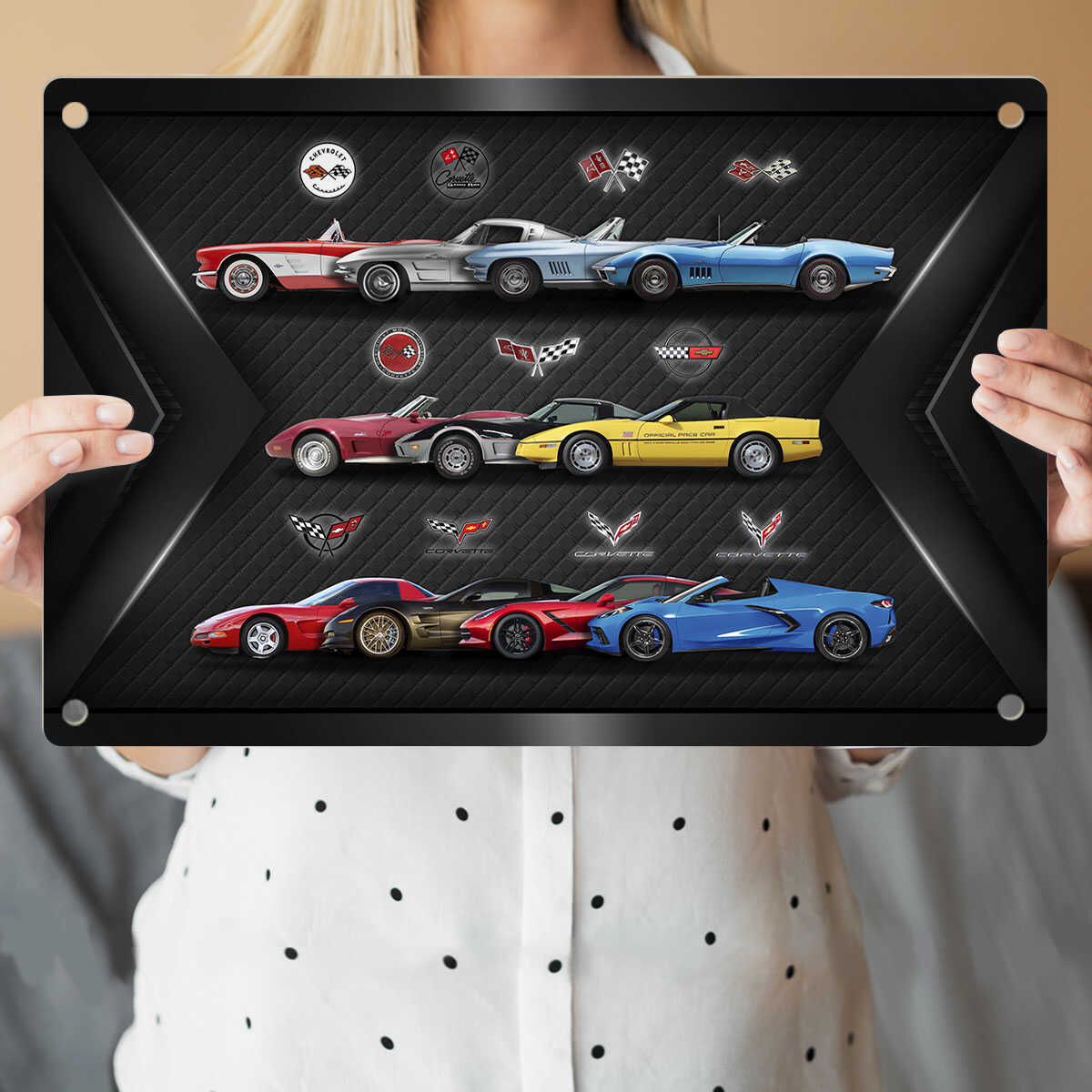 CV Logo History Collection Metal Art Print / Framed Canvas Wall Art