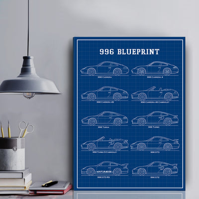 996 Blueprints Canvas Wall Art