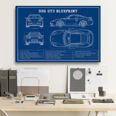 996 Blueprints Canvas Wall Art