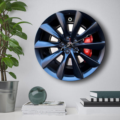 Tesla Steering Wheel Wall Clock