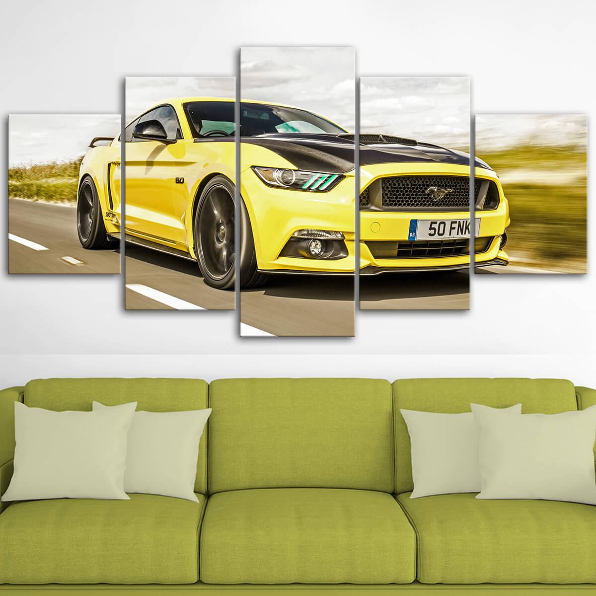 Mustang Landscape Canvas Wall Art No.10