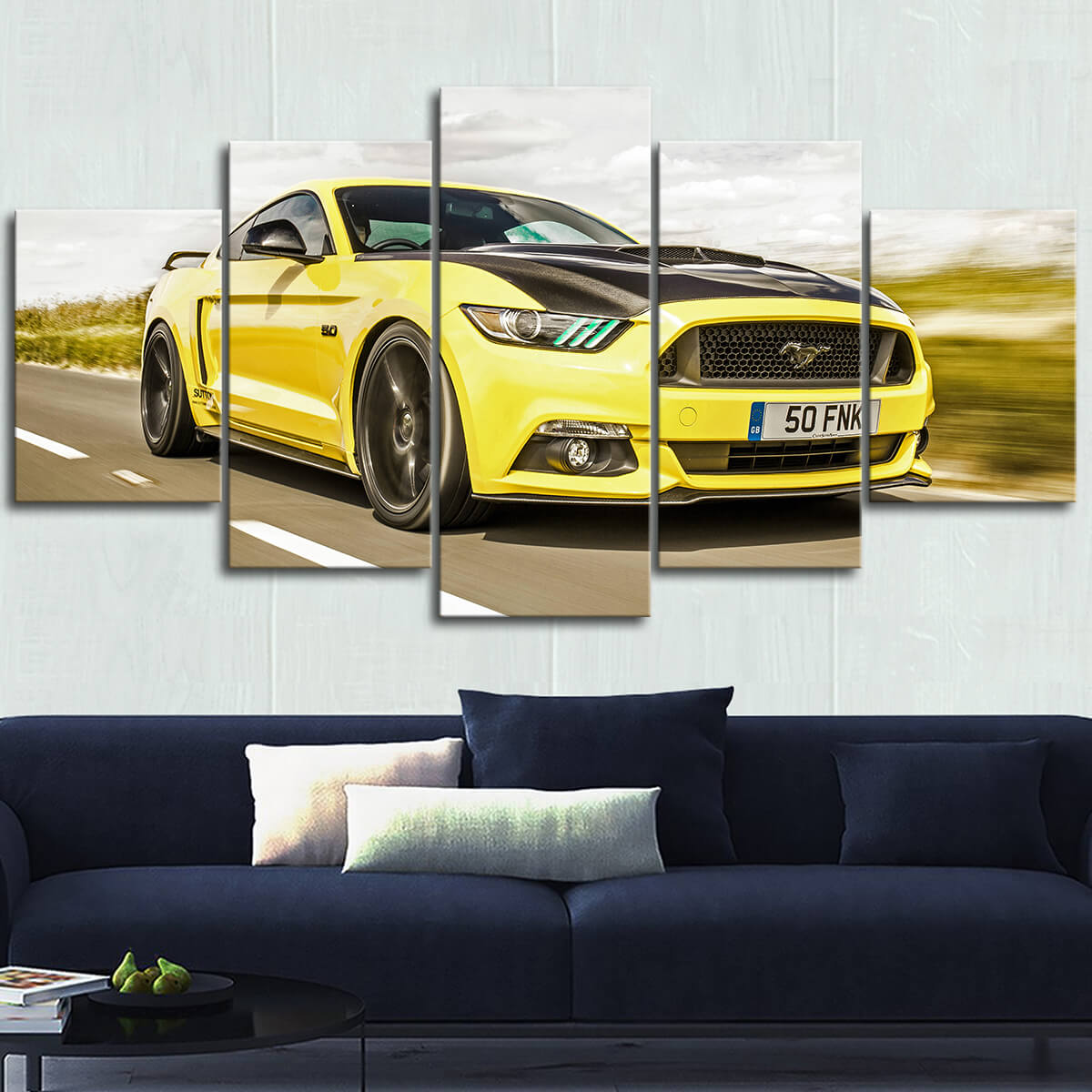 Mustang Landscape Canvas Wall Art No.10