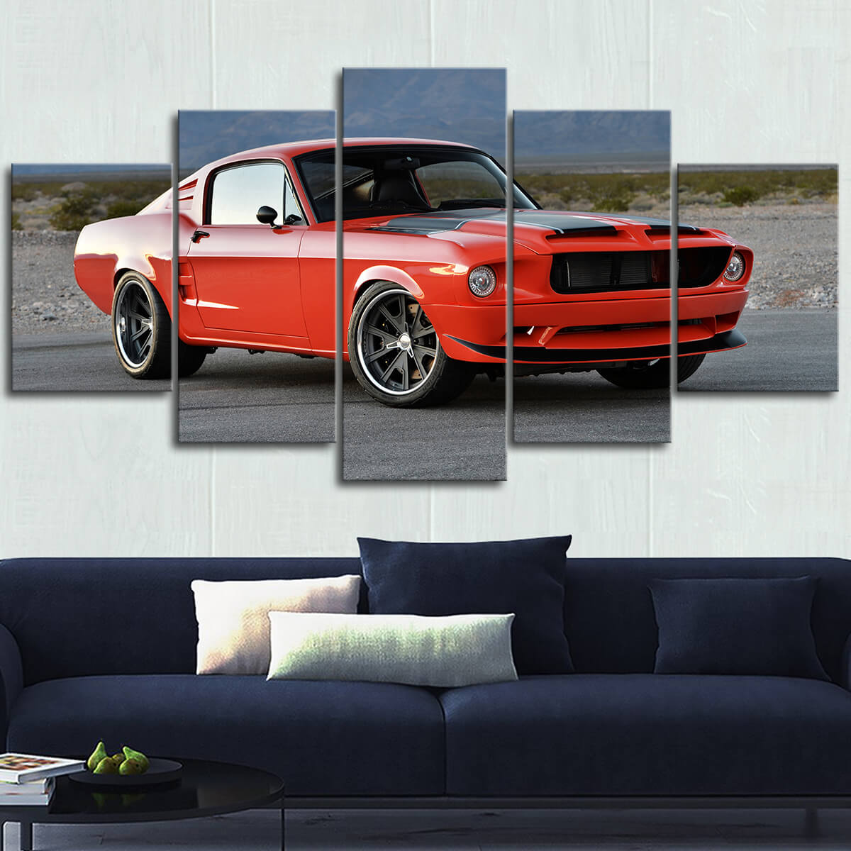 Mustang Landscape Canvas Wall Art No.3