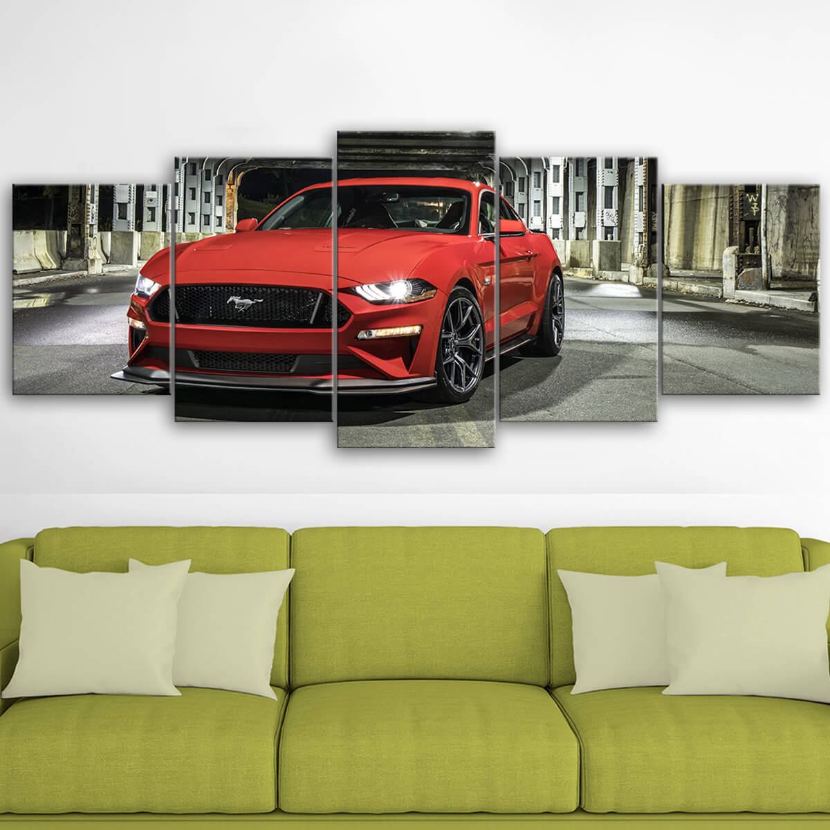Mustang Landscape Canvas Wall Art No.6