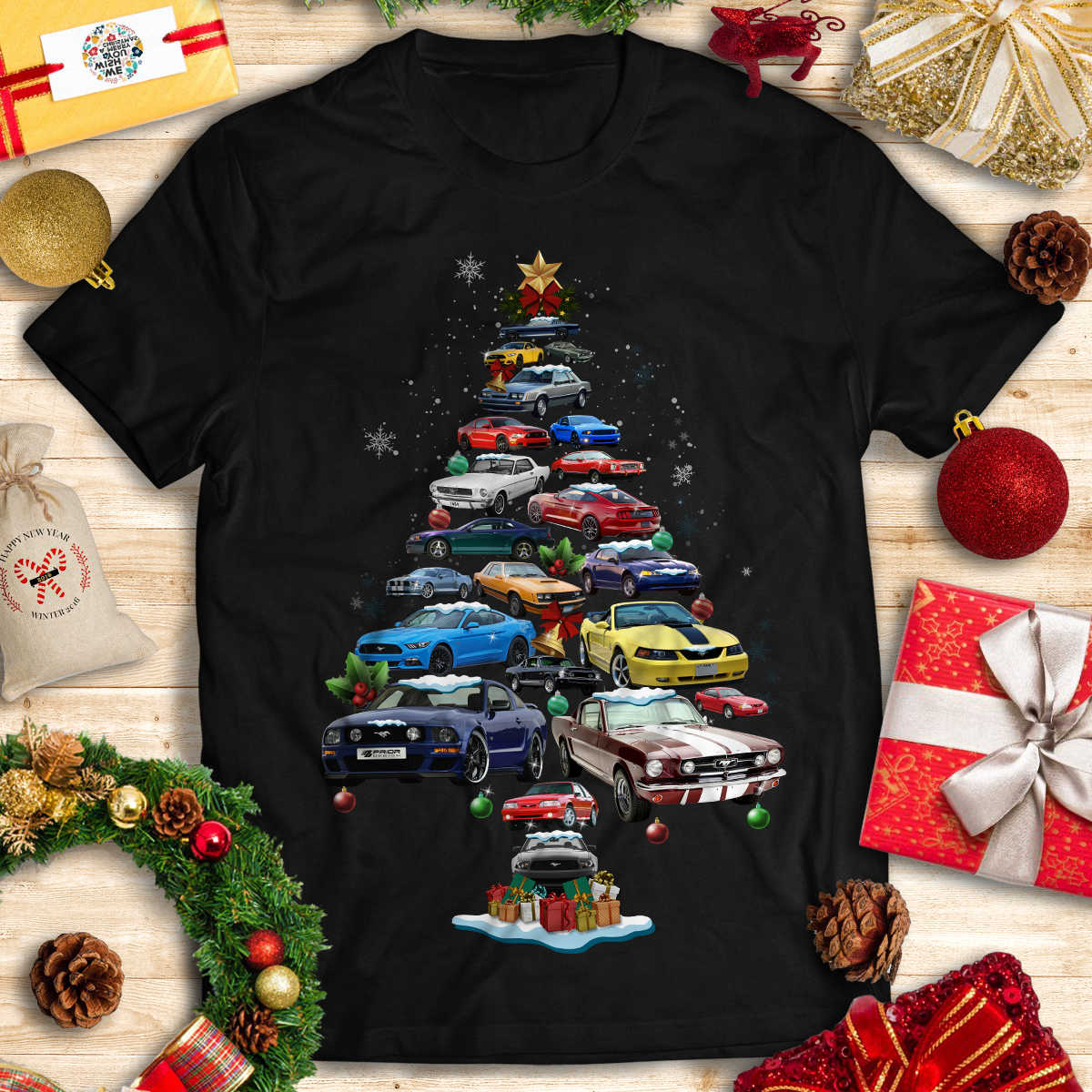 Mustang Christmas T-shirt