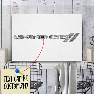 Personalized Challenger Dad Typography Word Art