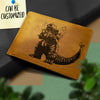 Personalized Godzilla / Kaiju Engraved Leather Bifold Wallet