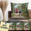 Personalized Running Art Couple Decorative Pillow