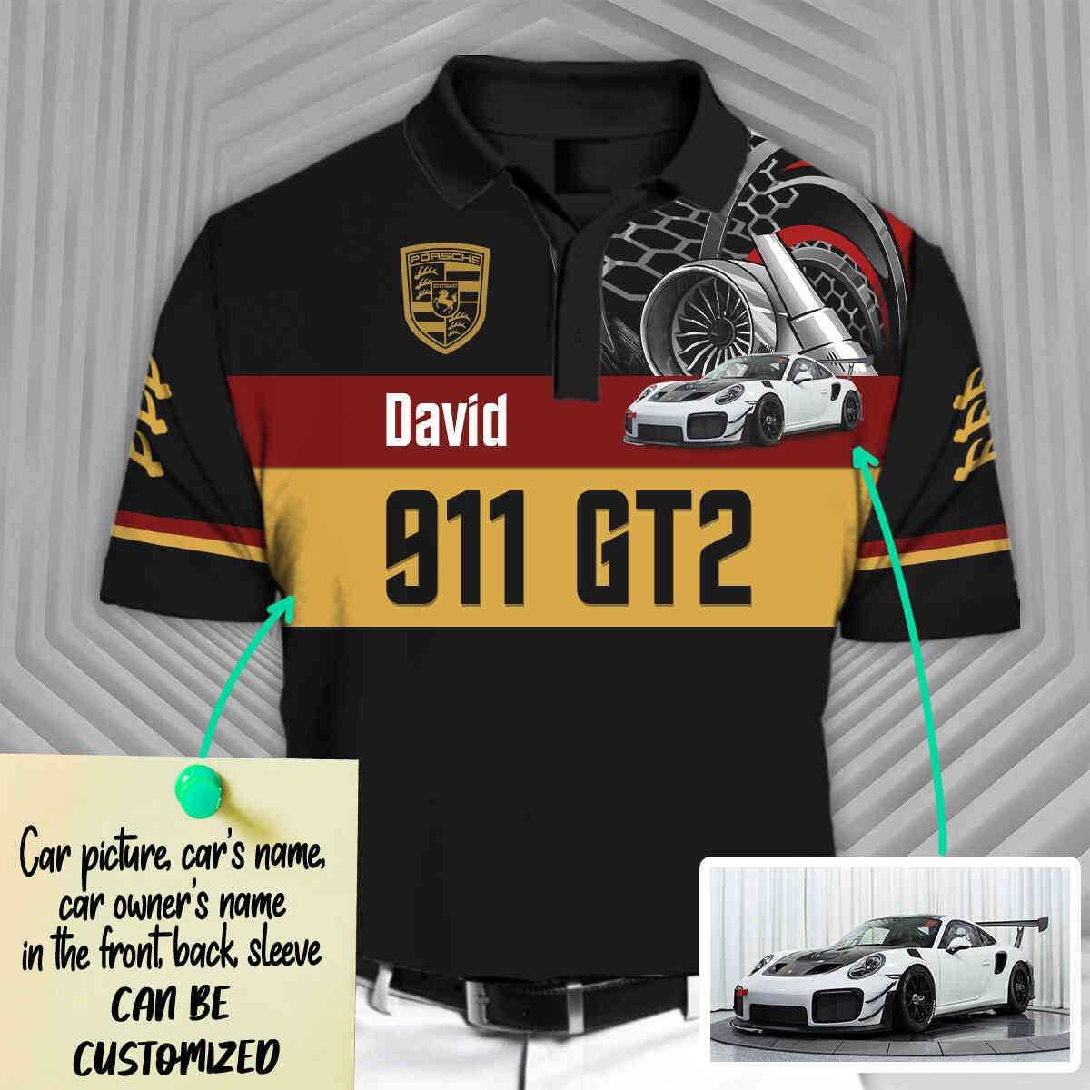 Personalized 911 Short Sleeve Polo T-Shirt